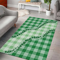 Green Hawaii Palaka Area Rug Hawaiian Pikake Lei LT05 - Polynesian Pride
