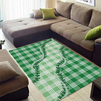 Green Hawaii Palaka Area Rug Hawaiian Pikake Lei LT05 - Polynesian Pride