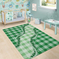 Green Hawaii Palaka Area Rug Hawaiian Pikake Lei LT05 - Polynesian Pride