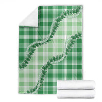 Green Hawaii Palaka Blanket Hawaiian Pikake Lei LT05 - Polynesian Pride