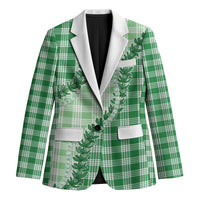 Green Hawaii Palaka Blazer Hawaiian Pikake Lei LT05 Unisex Green - Polynesian Pride