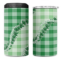Green Hawaii Palaka 4 in 1 Can Cooler Tumbler Hawaiian Pikake Lei