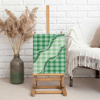 Green Hawaii Palaka Canvas Wall Art Hawaiian Pikake Lei LT05 - Polynesian Pride