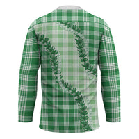 Green Hawaii Palaka Hockey Jersey Hawaiian Pikake Lei LT05 - Polynesian Pride