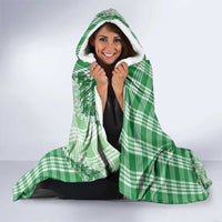 Green Hawaii Palaka Hooded Blanket Hawaiian Pikake Lei
