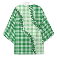 Green Hawaii Palaka Kimono Hawaiian Pikake Lei