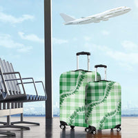 Green Hawaii Palaka Luggage Cover Hawaiian Pikake Lei LT05 - Polynesian Pride