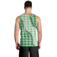 Green Hawaii Palaka Men Tank Top Hawaiian Pikake Lei LT05 - Polynesian Pride