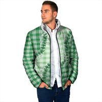 Green Hawaii Palaka Padded Jacket Hawaiian Pikake Lei LT05 - Polynesian Pride