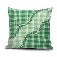 Green Hawaii Palaka Pillow Cover Hawaiian Pikake Lei
