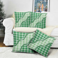 Green Hawaii Palaka Pillow Cover Hawaiian Pikake Lei