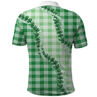 Green Hawaii Palaka Polo Shirt Hawaiian Pikake Lei LT05 - Polynesian Pride