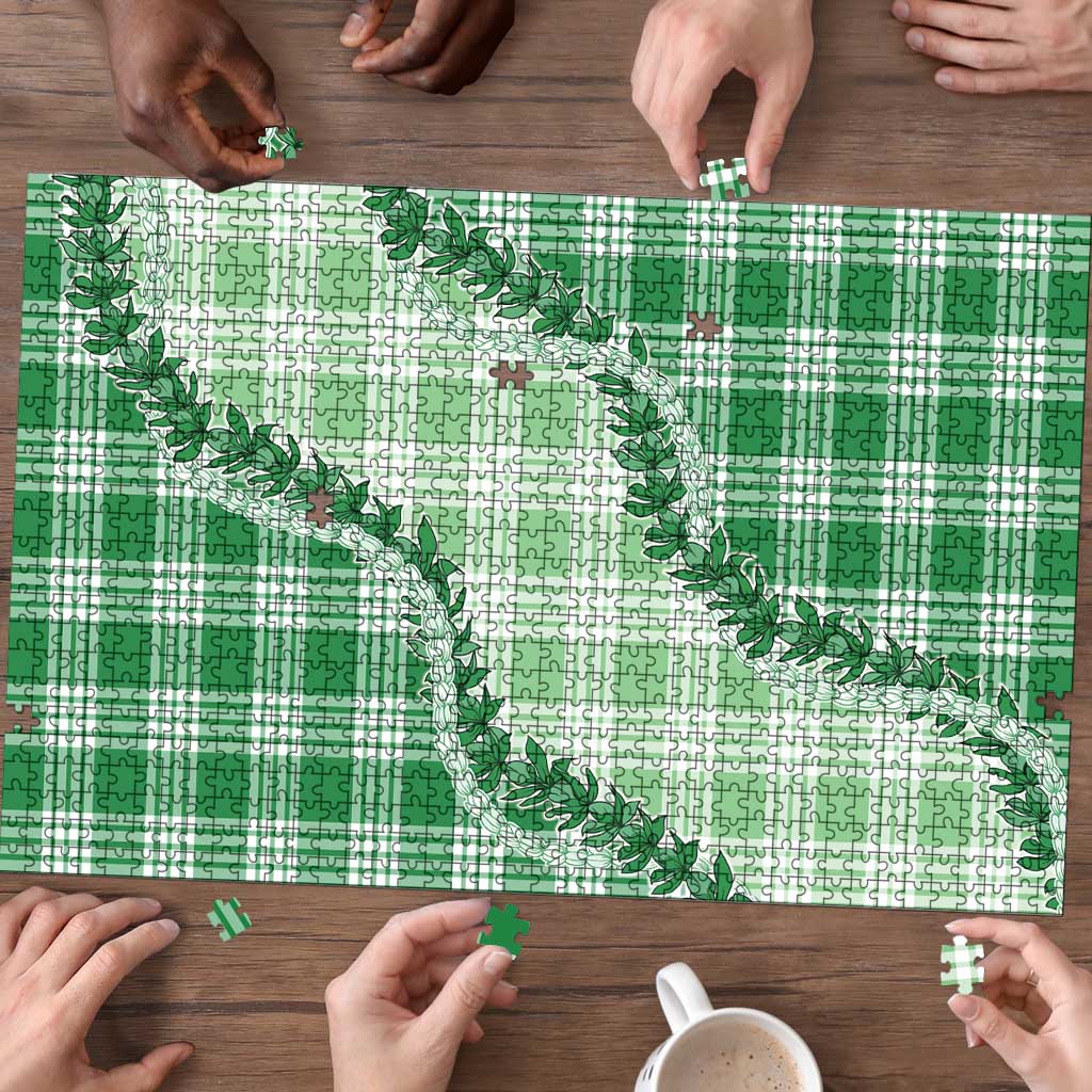 Green Hawaii Palaka Puzzle Hawaiian Pikake Lei LT05 - Polynesian Pride