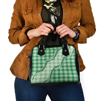 Green Hawaii Palaka Shoulder Handbag Hawaiian Pikake Lei LT05 - Polynesian Pride