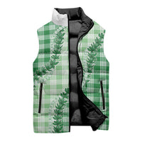 Green Hawaii Palaka Sleeveless Puffer Jacket Hawaiian Pikake Lei LT05 - Polynesian Pride