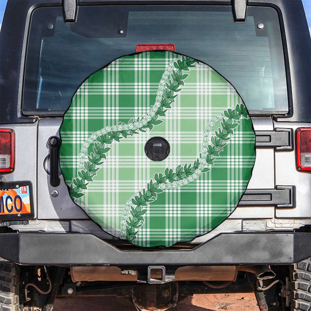 Green Hawaii Palaka Spare Tire Cover Hawaiian Pikake Lei LT05 Green - Polynesian Pride