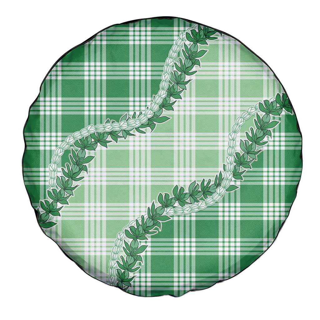 Green Hawaii Palaka Spare Tire Cover Hawaiian Pikake Lei LT05 - Polynesian Pride