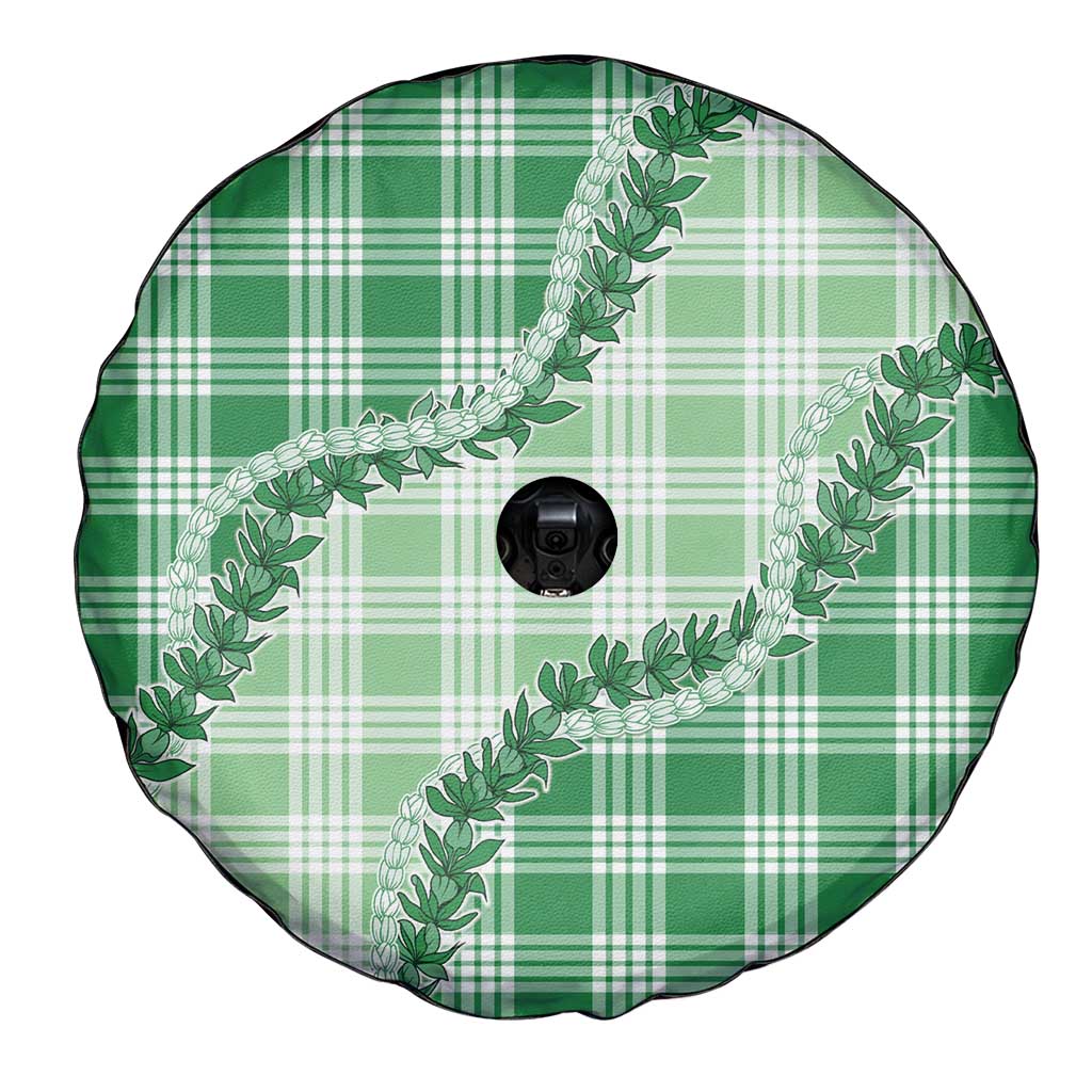 Green Hawaii Palaka Spare Tire Cover Hawaiian Pikake Lei LT05 - Polynesian Pride