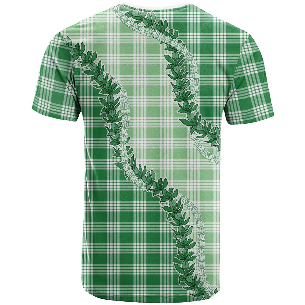Green Hawaii Palaka T Shirt Hawaiian Pikake Lei LT05 - Polynesian Pride