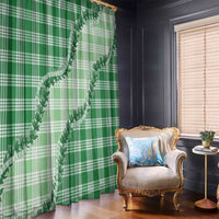 Green Hawaii Palaka Window Curtain Hawaiian Pikake Lei LT05 - Polynesian Pride