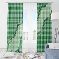 Green Hawaii Palaka Window Curtain Hawaiian Pikake Lei LT05 - Polynesian Pride