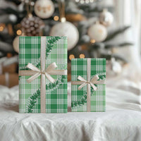 Green Hawaii Palaka Wrapping Paper Hawaiian Pikake Lei