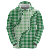 Green Hawaii Palaka Zip Hoodie Hawaiian Pikake Lei LT05 - Polynesian Pride
