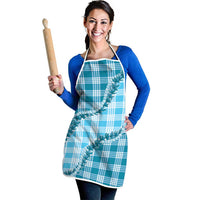 Blue Hawaii Palaka Apron Hawaiian Pikake Lei
