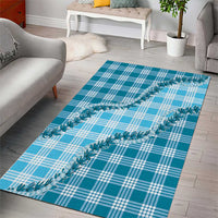 Blue Hawaii Palaka Area Rug Hawaiian Pikake Lei LT05 - Polynesian Pride