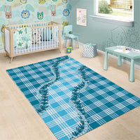 Blue Hawaii Palaka Area Rug Hawaiian Pikake Lei LT05 - Polynesian Pride