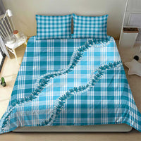 Blue Hawaii Palaka Bedding Set Hawaiian Pikake Lei LT05 - Polynesian Pride