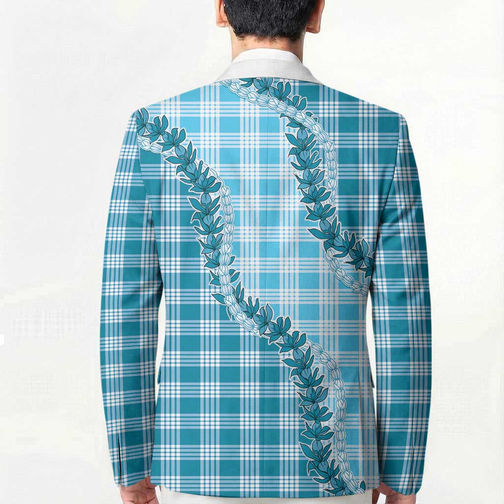 Blue Hawaii Palaka Blazer Hawaiian Pikake Lei LT05 - Polynesian Pride