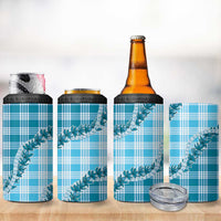 Blue Hawaii Palaka 4 in 1 Can Cooler Tumbler Hawaiian Pikake Lei