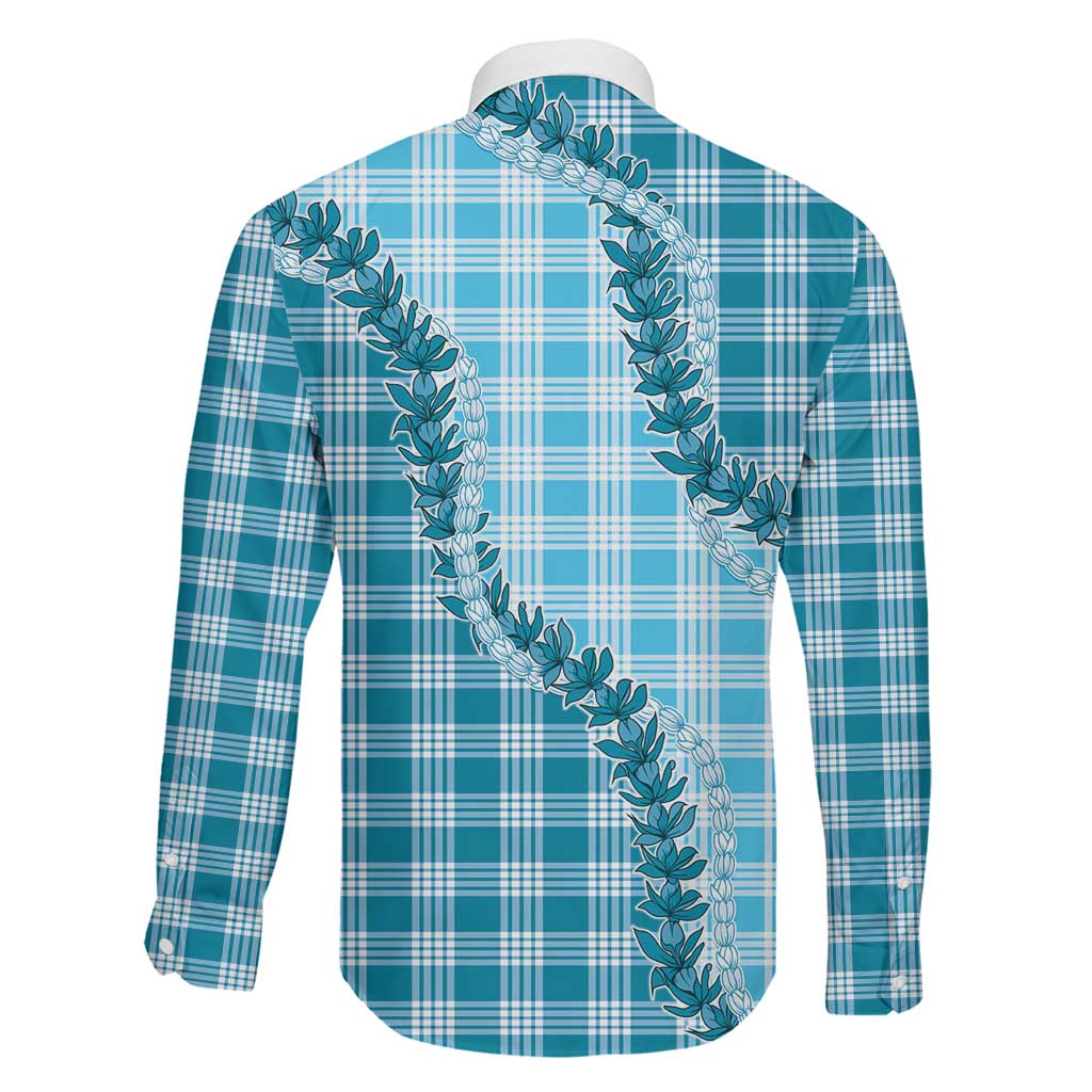 Blue Hawaii Palaka Family Matching Mermaid Dress and Hawaiian Shirt Hawaiian Pikake Lei