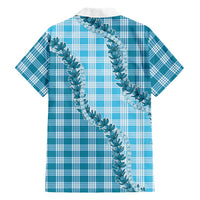 Blue Hawaii Palaka Hawaiian Shirt Hawaiian Pikake Lei