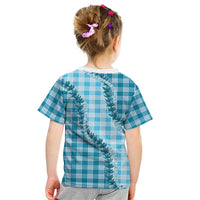 Blue Hawaii Palaka Kid T Shirt Hawaiian Pikake Lei LT05 - Polynesian Pride
