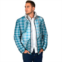 Blue Hawaii Palaka Padded Jacket Hawaiian Pikake Lei LT05 - Polynesian Pride