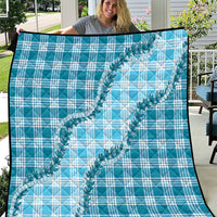 Blue Hawaii Palaka Quilt Hawaiian Pikake Lei LT05 Blue - Polynesian Pride