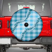 Blue Hawaii Palaka Spare Tire Cover Hawaiian Pikake Lei LT05 - Polynesian Pride