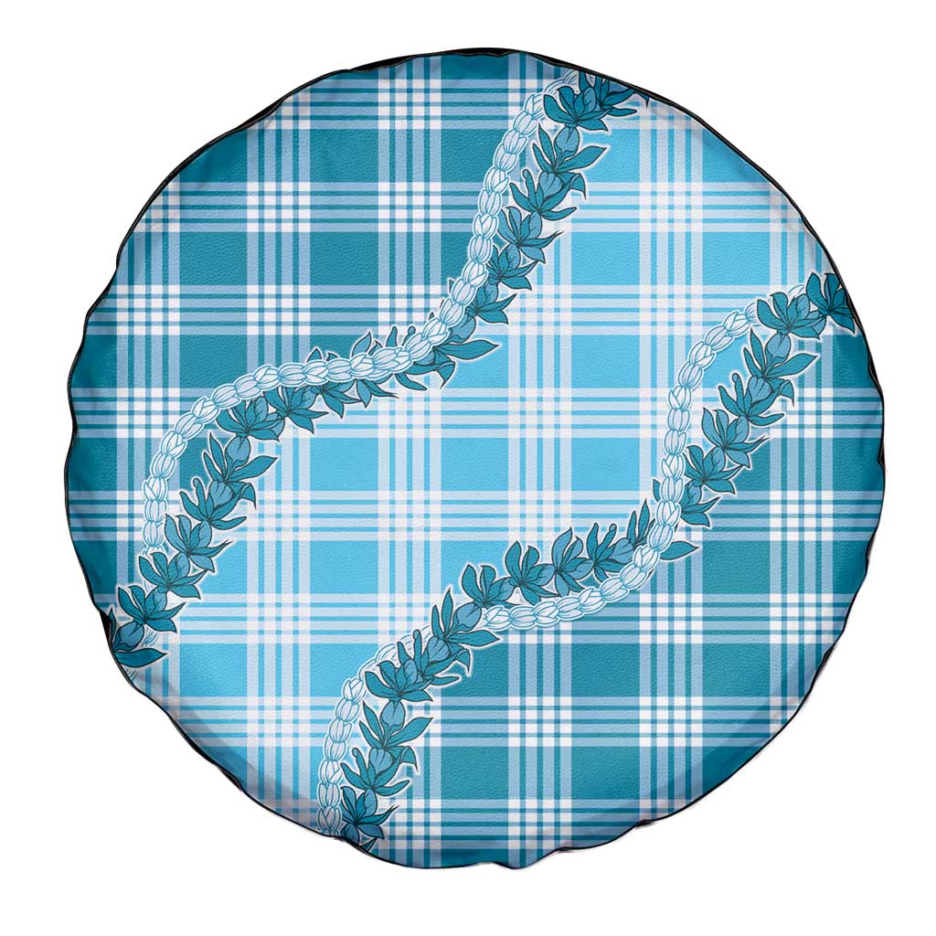 Blue Hawaii Palaka Spare Tire Cover Hawaiian Pikake Lei LT05 - Polynesian Pride