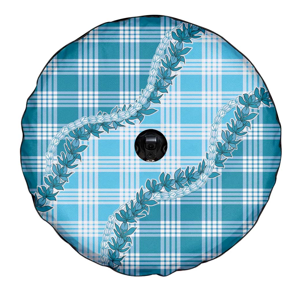 Blue Hawaii Palaka Spare Tire Cover Hawaiian Pikake Lei LT05 - Polynesian Pride
