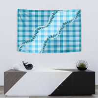 Blue Hawaii Palaka Tapestry Hawaiian Pikake Lei LT05 - Polynesian Pride