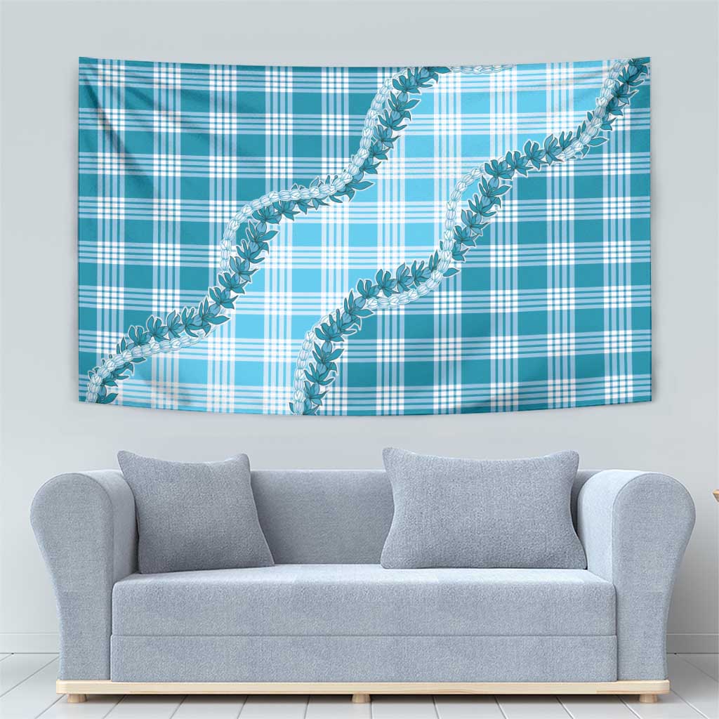 Blue Hawaii Palaka Tapestry Hawaiian Pikake Lei LT05 - Polynesian Pride