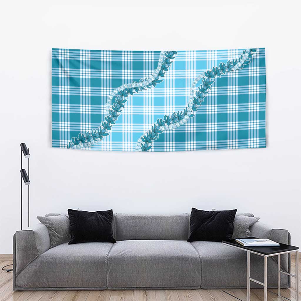 Blue Hawaii Palaka Tapestry Hawaiian Pikake Lei LT05 - Polynesian Pride