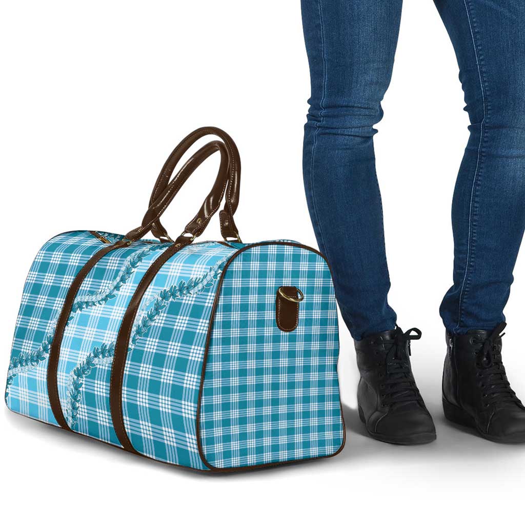 Blue Hawaii Palaka Travel Bag Hawaiian Pikake Lei LT05 - Polynesian Pride