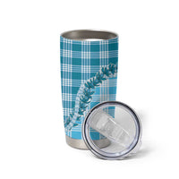 Blue Hawaii Palaka Tumbler Cup Hawaiian Pikake Lei LT05 - Polynesian Pride