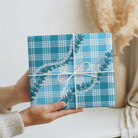 Blue Hawaii Palaka Wrapping Paper Hawaiian Pikake Lei LT05 - Polynesian Pride
