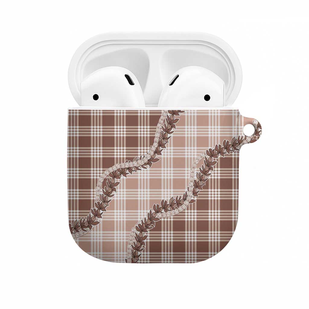 Beige Hawaii Palaka AirPods Case Hawaiian Pikake Lei LT05 Beige - Polynesian Pride