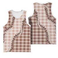 Beige Hawaii Palaka Basketball Jersey Hawaiian Pikake Lei LT05 - Polynesian Pride