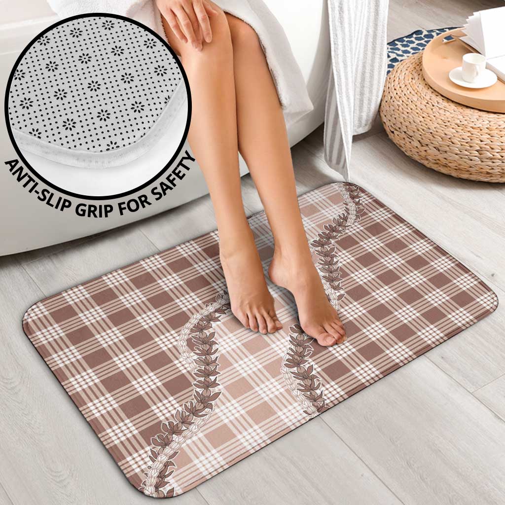 Beige Hawaii Palaka Bathroom Set Hawaiian Pikake Lei